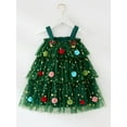 thumbnail image 5 of WIBACKER 6M-6T Toddler Baby Girl Christmas Dress With Headband Kids Star Sequins Layered Tulle Dress Girls Cake Smash Xmas Tree Dresses, 5 of 15