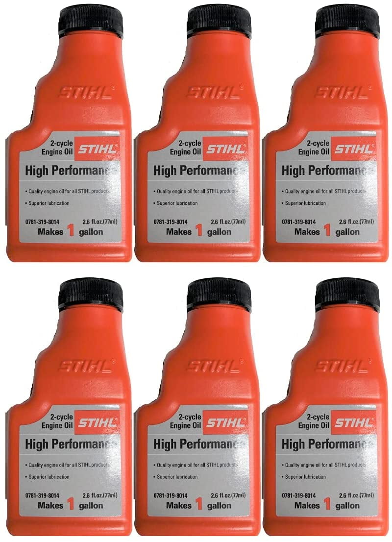 STIHL 0781319 8008 2.6 Ounce High Performance 2 Cycle Engine Oil, 6