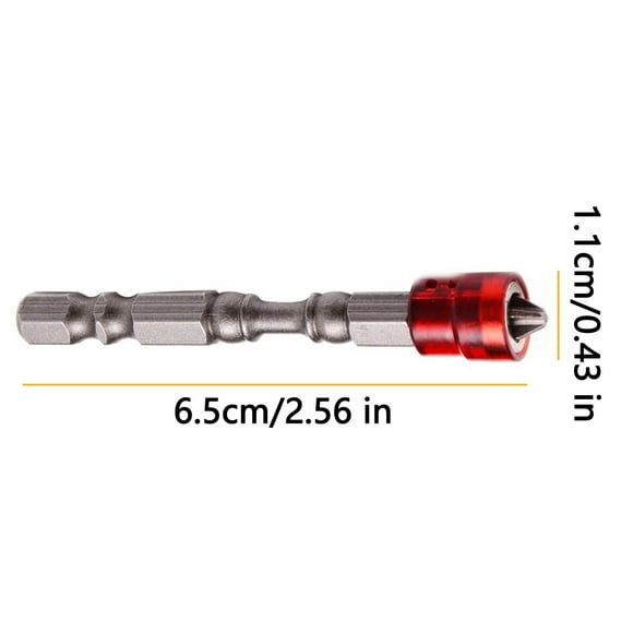 Fiudx 5 Puntas de Destornillador Magnéticas Ph2, 65 Mm de Longitud, Vástago Hexagonal de 1/4", Tope de Profundidad para Instalación de Tornillos, para Placas de Yeso, Juego de Herramientas Duradero,