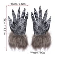thumbnail image 3 of Binhe Hairy Hands Animal Furry Gloves Werewolf Wolf Bear Easter Halloween Accessories Festival Carnival Party Props Gloves for Kids Adults Workout Gloves fo, 3 of 5