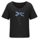 thumbnail image 4 of Camisas sexy para mujer Cuello redondo Manga corta Tops Impreso Blusa regular Fridja zx2058, 4 of 5