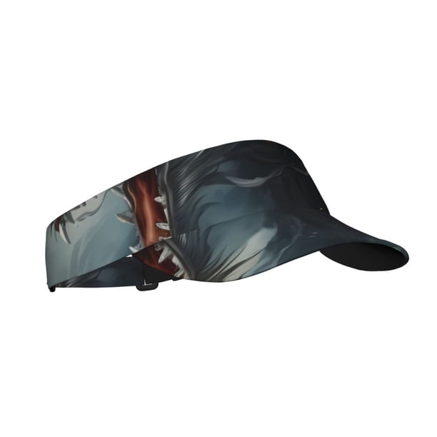Fotbe Cloud White Dragon Visera Deportiva con Diseño, Gorra Abierta Ajustable de Algodón para Mujer y Hombre