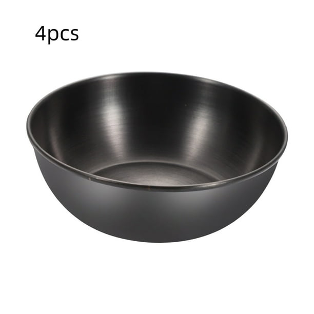 Cuencos para mezclar, cuencos para sopa, 4 piezas, de acero inoxidable, para mojar bocadillos, condimentos, salsa de soja, tazón para mojar sushi, plato para condimentar