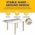 thumbnail image 4 of Watercolor Roses Table Cloths for 6 Foot Rectangle Tables, Spring Flowers Leaves Butterflies Botanical Patio Waterproof Elastic Fitted Tablecloths, Washable Rectangular Table Cover for Camping, 4 of 8