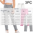 thumbnail image 2 of Toddler Girls Leggings 3 Pack Casual Soft Cotton High Waist Stretch Kids Dance Pants Multicolor 3 T, 2 of 8
