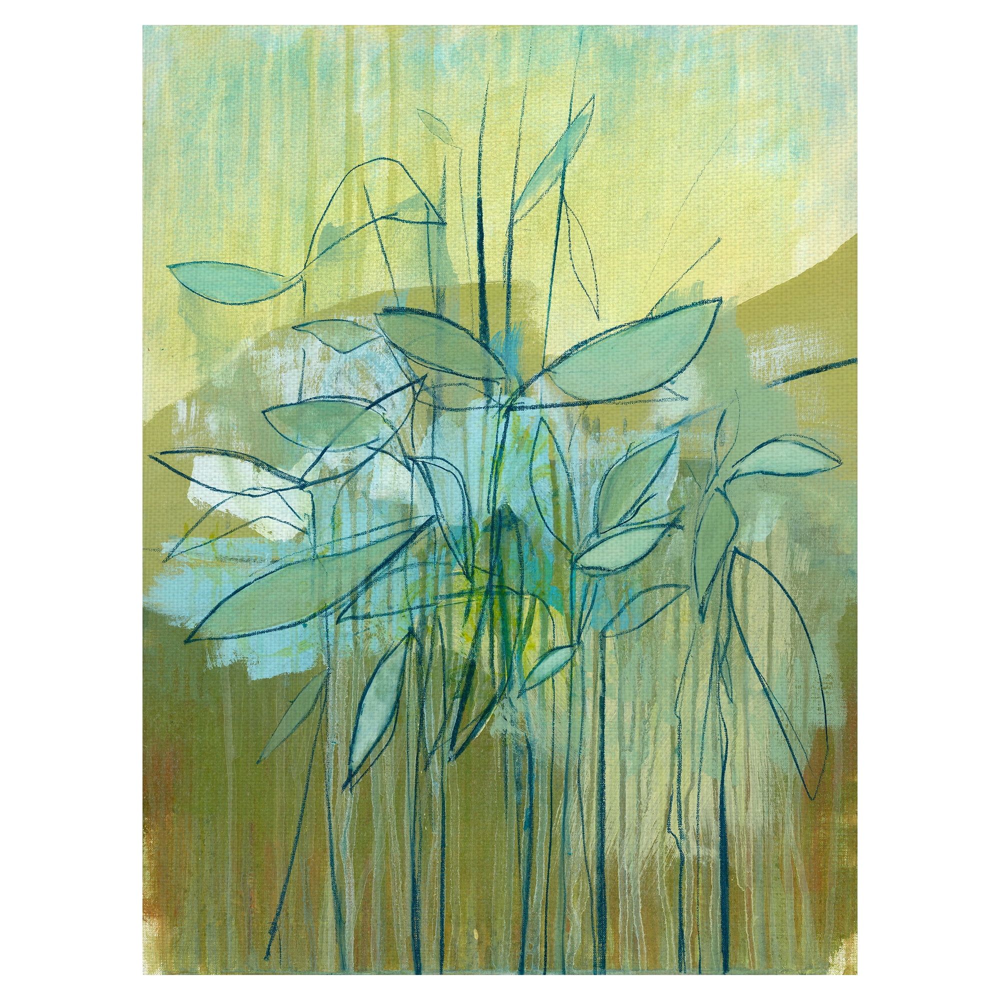 Masterpiece Art Gallery Green Flower Abstract I By Christopher Balder