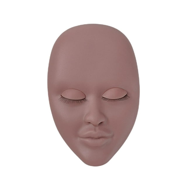Cabeza de maniquí de pestañas de silicona multifuncional realista suave práctica profesional color de piel