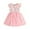 Pink, variant on PINQI Casual Dress for Flower Girls Toddler Girls Fly Sleeve Floral Prints Tulle Princess Dress Dance Party Dresses Holiday Princess Dresses