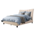 thumbnail image 1 of CorLiving Rosewell Upholstered Full Size Bed Frame with Vertical Channel-Tufted Headboard - Box Spring Required, 1 of 9
