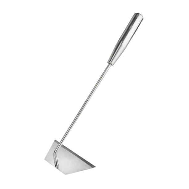 Azada de jardín trapezoidal de acero inoxidable, herramienta para deshierbar, azada de mano portátil de metal para Grande