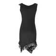thumbnail image 4 of QATAINLAV Womens Vintage Lace Gothic Punk Dresses Asymmetrical Bodycon Mini Dress for Evening Cocktail Party, Black, XXL, 4 of 9
