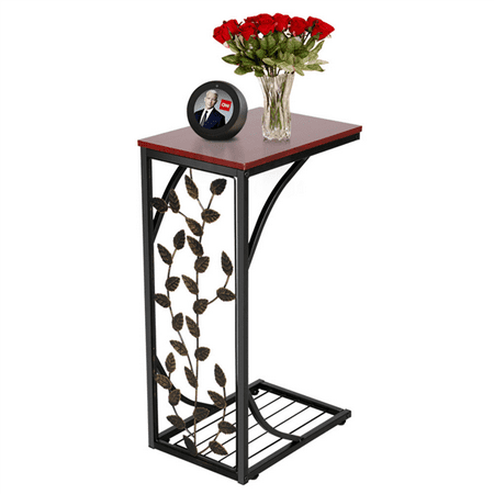 Yaheetech C Shaped Side Sofa Snack Table Coffee Tray End Table Living Room Furniture Yaheetech C Shaped Side Sofa Snack Table Coffee Tray End Table Living Room Furniture