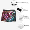 thumbnail image 3 of Pofeuu Color Shiny Print Men’s Boxer Briefs, Moisture-Wicking Underwear, Regular,Trunk-Small, 3 of 5