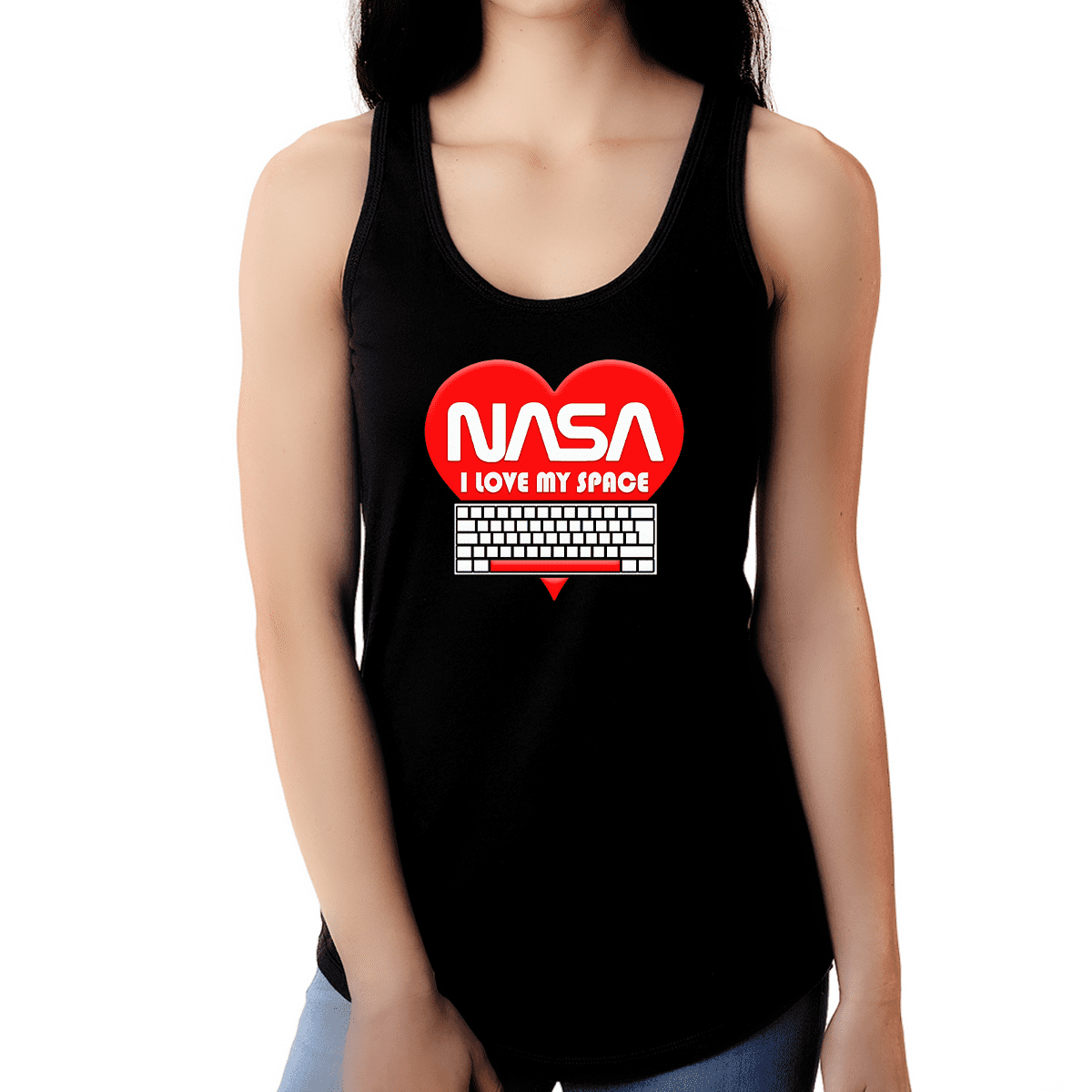 I need my Space NASA print tank top vest singlets cami shirt summer Astronaut