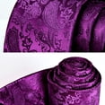 thumbnail image 4 of HISDERN Paisley Ties for Men Solid Tie Handkerchief Floral Men's Necktie & Pocket Square Set,Eggplant, 4 of 7