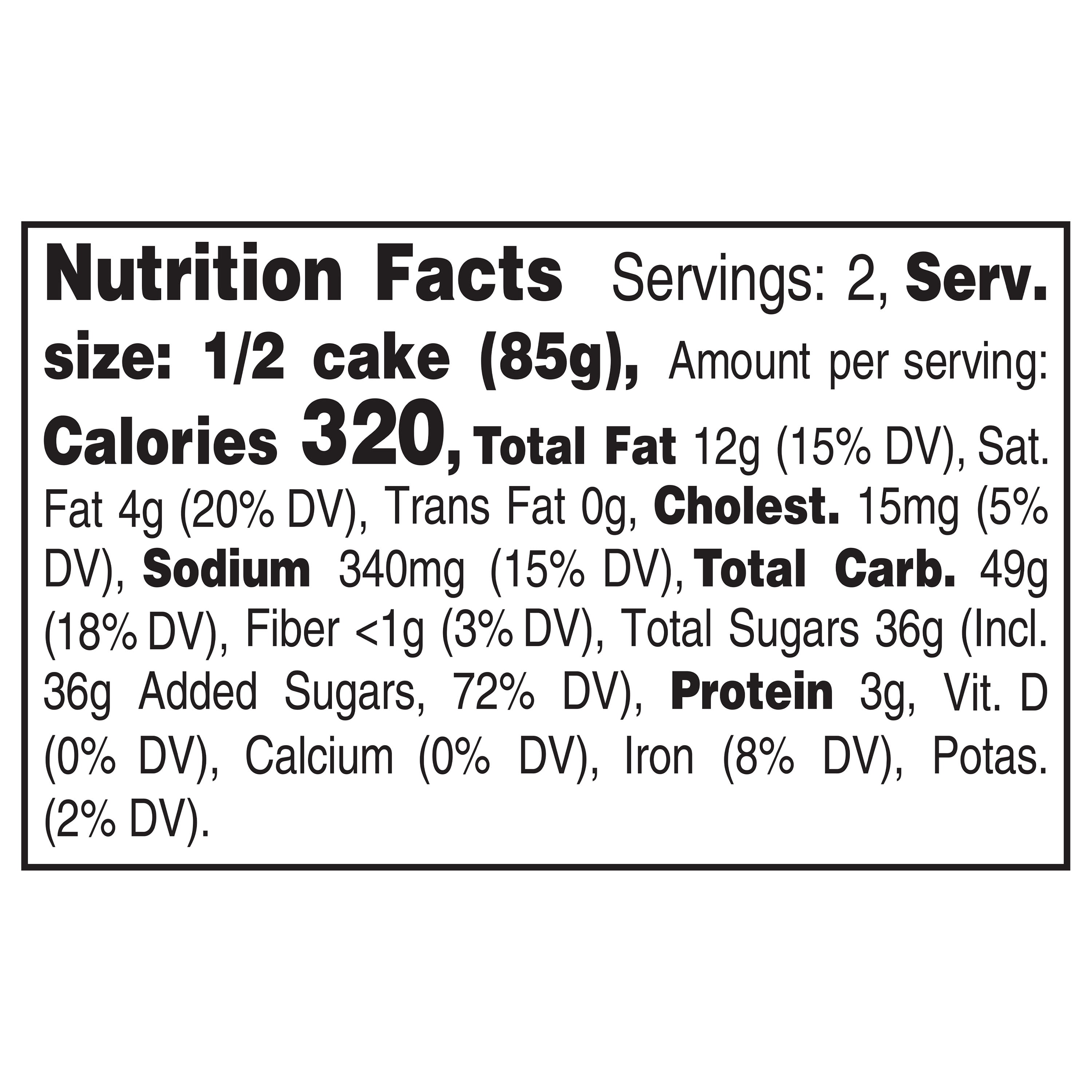 Freshness Guaranteed Yellow Cake Square, Chocolate Icing, Serves 2, 6oz (Refrigerated Cakes)