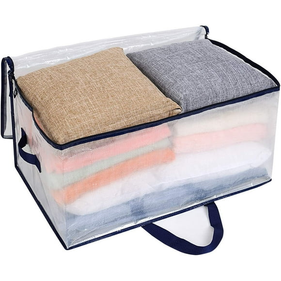 1Pcs Oversized Mobile Bag Tote with Zipper for Clothing Blanket Storage, Compatible with Ikea Frakta Trolley