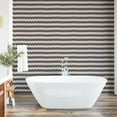 thumbnail image 6 of Ambesonne Chevron Peel & Stick Wallpaper for Home, Narrow Sharp Zigzags, 13"x72", Dark Blue Cream, 6 of 6