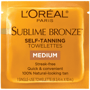 L'Oreal Paris Sublime Bronze Self Tanning Towelettes Streak Free