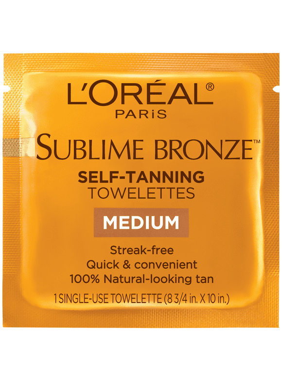 L'Oreal Paris Sublime Bronze Self Tanning Towelettes Streak Free