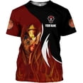 thumbnail image 2 of Personalized Firefighter Shirt Custom Name Fire Man Firefighter Gift Tshirt 3D Shirts Unisex Tshirts 3D for Men Women (5XL), 2 of 4