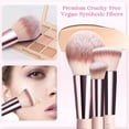 thumbnail image 2 of 15pcs Travel Makeup Brushes Foundation Powder Concealers Eye Shadows Travel Mini Makeup Brush Set with 12pcs Puff, Sponge and Bag (pink), 2 of 4