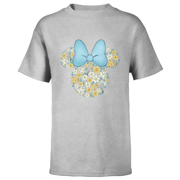 Disney Minnie Mouse March Birth Month Birthstone & Flowers - Short Sleeve T-Shirt for Kids - Customized-Athletic Heather
