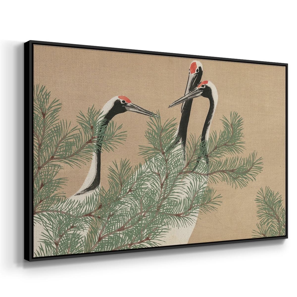 Vintage Landscape-MXVII By Wexford Home Framed in Black Wood Gallery Wrapped Canvas 17 in. x 25 in.