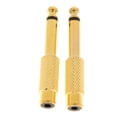 thumbnail image 2 of 2pcs 6.35mm 1/4 '' 3.5mm 1/8 '' Hembra Auriculares Estéreo con Cable de Yuyangstore Convertidor de adaptador de audio, 2 of 7
