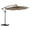 khaki, variant on 10ft Offset Design - Hand-Crank Lift - Garden Retreat - Water-Resistant Polyester