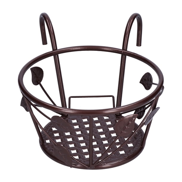 Macetero colgante para exteriores, soporte para plantas, barandillas, maceteros, soporte para macetas, para patio, jardín, balcón, bronce