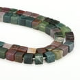 thumbnail image 1 of Perles en Pierre Carrée Naturelle 4x4mm 85 Pcs Perles Cube en Vrac Semi-Gemme, Agate Indienne, 1 of 5