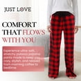 thumbnail image 4 of Just Love Women Buffalo Plaid Pajama Pants Sleepwear (Black Candy Cane, X-Small), 4 of 8