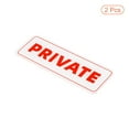 thumbnail image 3 of Unique Bargains 6'x2' Private Sign Acrylic Adhesive Door Sticker Wall Mounting Sign White 2 Pack, 3 of 5