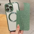 thumbnail image 3 of Compatible with iPhone 14 Pro Max Magnetic Glitter Cute Case, Plating Bling Clear Phone Case with MagSafe for Women Girls Full Camera Protector Back Cover for iPhone 14 Pro Max 6.7 Green, 3 of 13