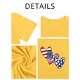 thumbnail image 4 of XCHQRTI Heart Women Graphic Shirt Plus Size 4th of July Short Sleeve Shirt Valentine's Day Top, 4 of 6