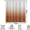 thumbnail image 6 of Burnt Orange Shower Curtain Set with Hooks Modern Ombre White Caramel Shower Curtains for Bathroom Hotel Dorm Solid Boho Waterproof Fabric Shower Curtain 84x72inches, 6 of 6
