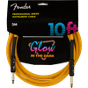 Fender Professional 10 Foot Glow in the Dark Instrument Cable Orange #0990810113