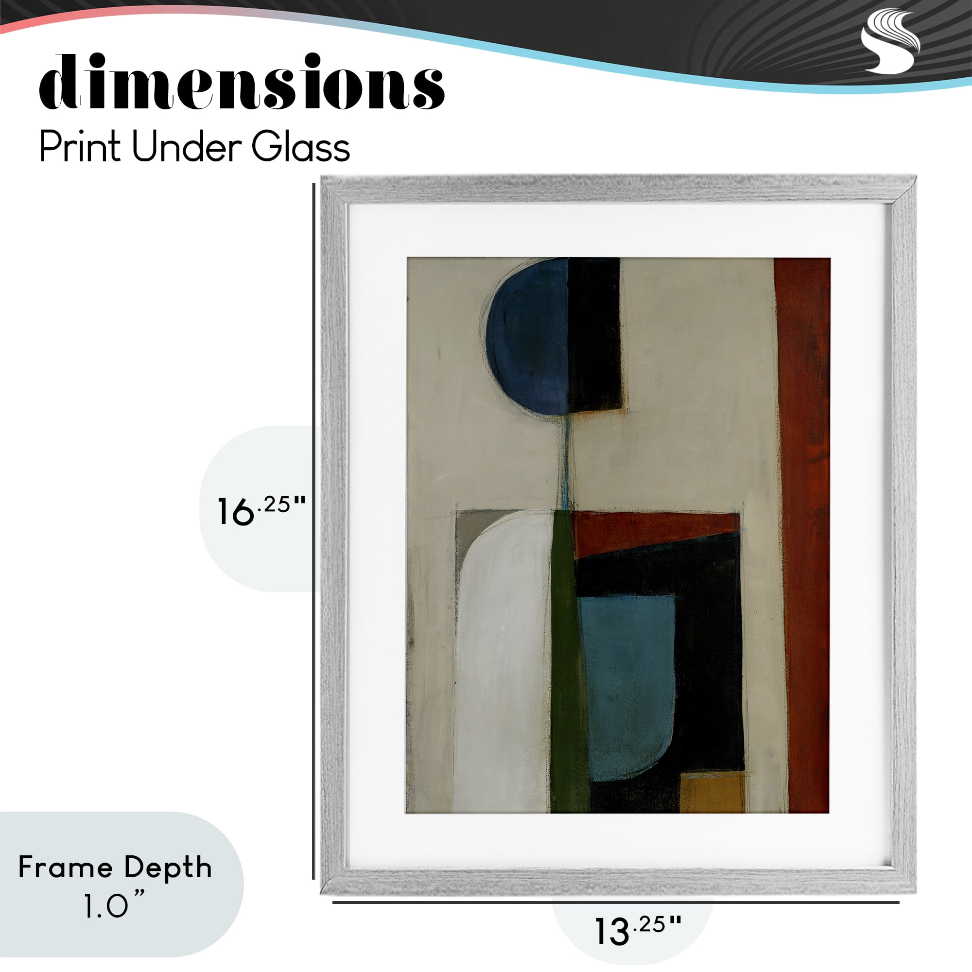 Stupell Industries Balanced Abstract Structure Gray Framed Print Under Glass, design by Kippi Leonard