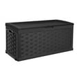 thumbnail image 2 of Starplast 88 Gallon Rattan Deck Box, Black, 2 of 6