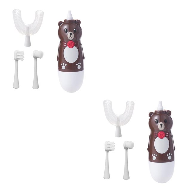 Vogacara Cepillos de eléctricos inteligentes en forma de U para niños, cepillos de de silicona resistentes al calor, herramientas de limpieza Type9 NO9