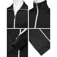thumbnail image 5 of H2H Mens Active Slim Fit Track Lightweight Jacket Zip-up Long Sleeve Training Basic Designed BLACK US M/ASIA L (CMOJA134), 5 of 6