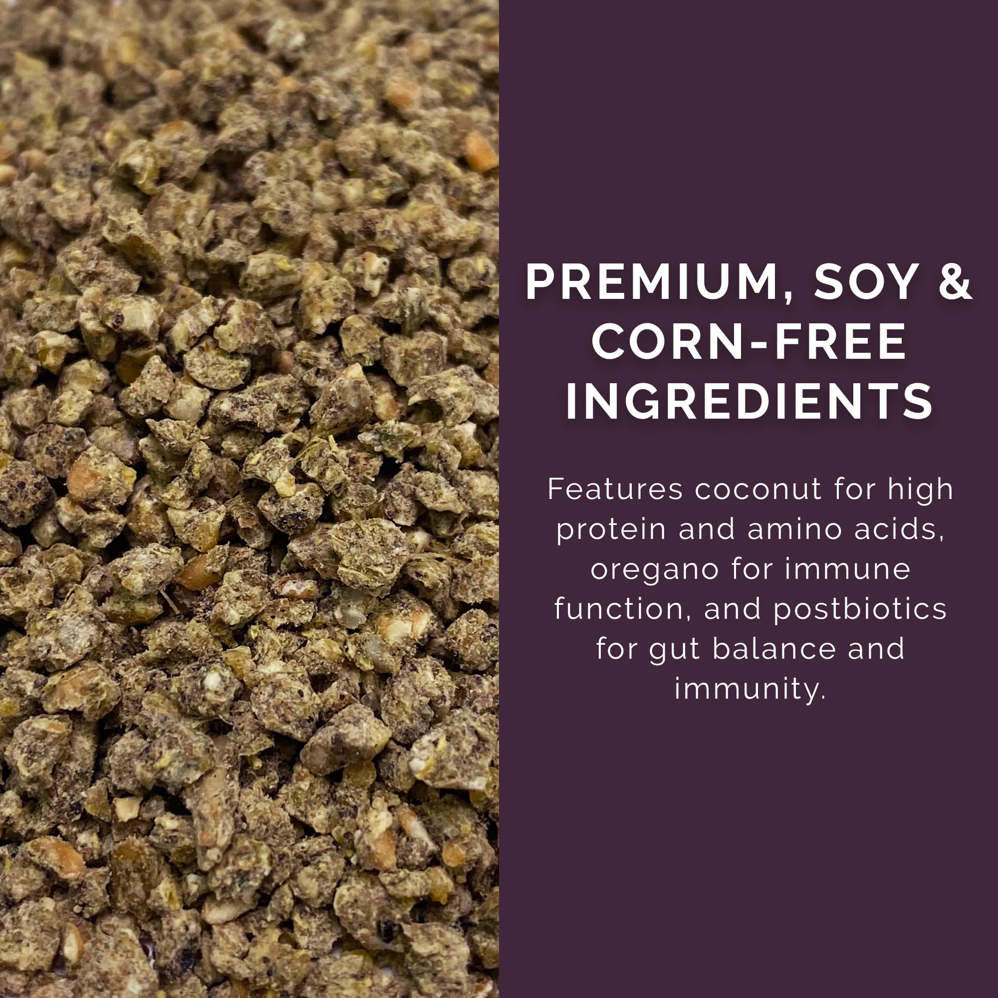 Pink Rose Organix Chick Start Crumb Feed, 25lbs - Non-GMO, High Protein Chick Feed for Strong Early Growth, 21% Protein - USDA Certified Organic Blend, Soy & Corn-Free