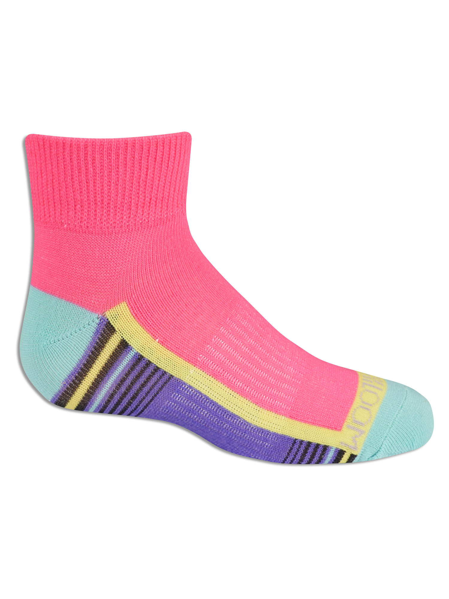 Fruit of the Loom Girls Ankle Socks 6-Pack, Sizes S-L - image 2 of 4