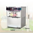 thumbnail image 2 of Kolice Countertop Yougurt 3 Flavors Soft Serve Ice Cream Machine-Upper Tanks Refrigerated,ETL Certificate, 2 of 8