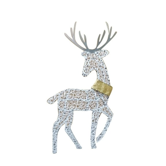 WMGHA Christmas Decorations Outdoor Reindeer Family - 3D Lighted Deer with LED Lights, Yard Christmas Decor with Stakes for Front Yard, Lawn, Garden, Porch, Holiday(1-Pack)