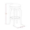 thumbnail image 5 of Home Square 30" Wood Swivel Backless Bar Stool in Linen White - Set of 3, 5 of 5