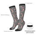 thumbnail image 4 of KLL Hedgehogs and Flowers1 Print Cool Socks Men's Women's Crew Socks Funny Crazy Novelty Stockings, 4 of 6