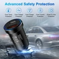 thumbnail image 6 of USB C Car Charger,Type C Car Charger Adapter 2Pack FiveBox 38W PD&QC Dual Port Fast Charging Block Cigarette Lighter Adapter Compatible with iPhone 14 13 12, Samsung Galaxy(Black), 6 of 7