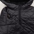 thumbnail image 4 of VEKDONE Womens Diamond Quilted Hooded Puffer Jacket Zip up Padded Coat Relaxed Fit Warm Jackets Fall Winter Fashion Outerwear for Commuting, 4 of 9